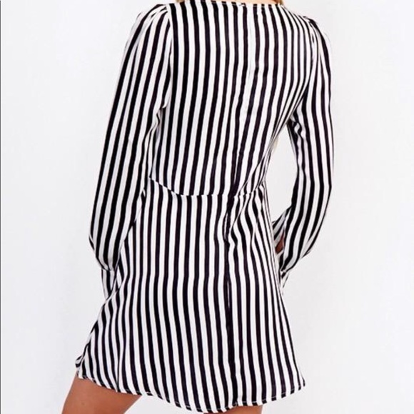 Stripes on Point Long Sleeve Boho Dress - Picture 3 of 3
